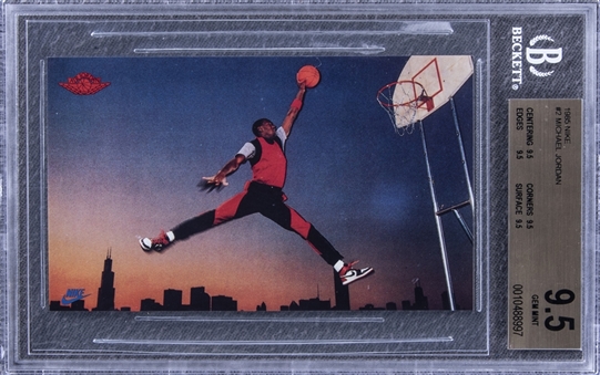 1985 Nike #2 Michael Jordan Promo Rookie Card - BGS GEM MINT 9.5